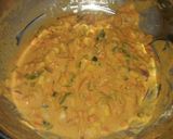 A picture of step 1 of Besan veggie toast.