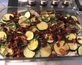 Une image de l'étape 5 de Dos de julienne aux courgettes,romarin,oignons et tomates séchées.