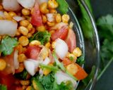 A picture of step 5 of Chana dal bhel street style.