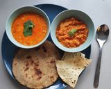 A picture of step 3 of Millets - Jowar Paratha - Urad Dal - Sev tomato sabji ❤️.