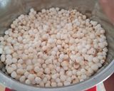 A picture of step 1 of Green peas and sabudana Kachori.
