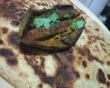 A picture of step 3 of Stuff brinjal with Parantha.