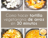 Foto del paso 2 de la receta: Tortilla vegetariana de arroz. Fácil de hacer, SÚPER ECONÓMICA y en 30 minutos!