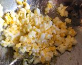 A picture of step 1 of Tamago Sando.