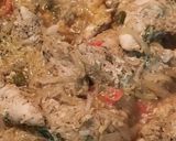 A picture of step 2 of Mexican style chicken stew.