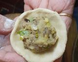 A picture of step 3 of Aloo kachori...kids favourite.