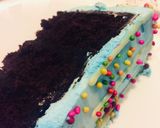 A picture of step 1 of 1st cake (eggless).