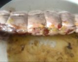 Foto del paso 7 de la receta: Solomillo relleno de puerros y chorizo al vino moscatel. Y salsa de chocolate... o brócoli. Keto
