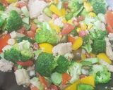 A picture of step 4 of Veg Thai Green Curry 🥗🌶️🧄.