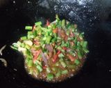Foto langkah ke 4 dari resep Tumis Cumi Asin & Buncis Saus Tiram.