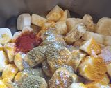 A picture of step 5 of Matokecurry.#staplefoodReceipecontest#4weekchallenge.