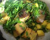 A picture of step 5 of Methi sabji or methi shaak.