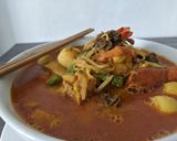 Gambar langkah 13 resipi Mee Kari Ala Nyonya / Penang Curry Noodle.