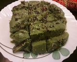 A picture of step 11 of Green dhokla.