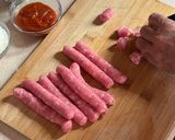 Foto del paso 1 de la receta: Arroz relleno de salchichas