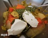 Une image de l'étape 7 de Bar en cocotte et ses légumes au mascarpone.
