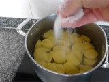 Seitan estufado com puré de batata