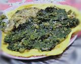 A picture of step 1 of Saag and Barley dosa.