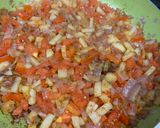 A picture of step 1 of Afgani breakfast eggs.