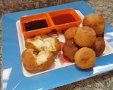 A picture of step 1 of Cheese aloo bonda /cheese potato bonda.