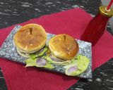 A picture of step 4 of Paneer aloo double patty cheese burger.