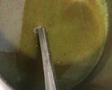 A picture of step 4 of Spicy pani puri green water.
