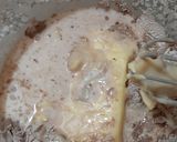 A picture of step 2 of Eggless cake with truffle sauce.