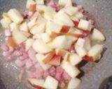 A picture of step 2 of Risotto with Fuji Apples, Crispy Bacon, and Rosemary.