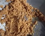 A picture of step 3 of Magas laddu (besan laddu).