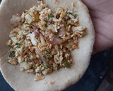 A picture of step 4 of Paneer cheese paratha.