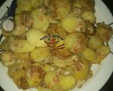 A picture of step 3 of Irsh potato nd egg.