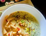 A picture of step 4 of Kesar pista overnight oats bowl.