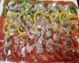 Foto del paso 7 de la receta: Pizza a los tres pimientos