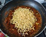 A picture of step 8 of Kathiyawadi Sev Tameta Nu Shaak (Gujarat Special).