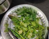A picture of step 5 of #cook pad india#jowar pulka roti,Dal,Kutra saag,kundru,pickle.