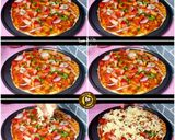 A picture of step 4 of Cheese Burst Veggies And Chicken Pizza From Scratch.