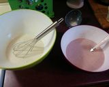 A picture of step 5 of Baked no egg blueberry applesauce and banana pancakes.