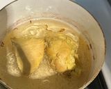 Foto langkah ke 8 dari resep Bubur ayam rice cooker kuah kuning.