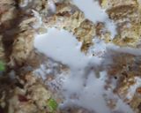 A picture of step 4 of Alferedo chicken bread.