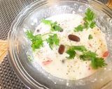 A picture of step 9 of Bihari Laal Lobia with Kheera Raita.