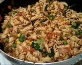 A picture of step 4 of Stir fry veggies Pasta.