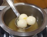 A picture of step 8 of Rasgulla with leftover rice.