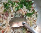 A picture of step 5 of Leftover fried rice in cabbage cups.