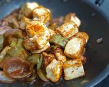 A picture of step 4 of Chilli paneer.