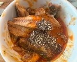 A picture of step 1 of Ultra Healthy and Amazing Open Face Spicy Sardine Toastie.- WOWOWWWWEee - Full of Omega 3 as Well.