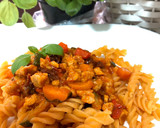 Foto del paso 9 de la receta: Espirales de lenteja con falsa boloñesa de Soja texturizada con tomate seco y albahaca