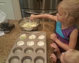 A picture of step 3 of Chicken pot pie CUPCAKES.
