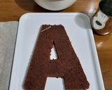 Foto del passaggio 20 della ricetta Alphabeth cake o letter cake con base chiffon cake al cacao