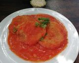 Foto del paso 11 de la receta: Tortitas de papa en salsa de tomate rojo