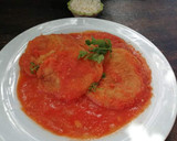 Foto del paso 11 de la receta: Tortitas de papa en salsa de tomate rojo